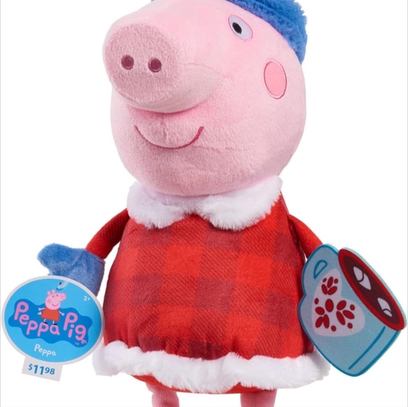 Peppa Pig Large Holiday Plush Stuffed Animal 15", New - Picture 2 of 6